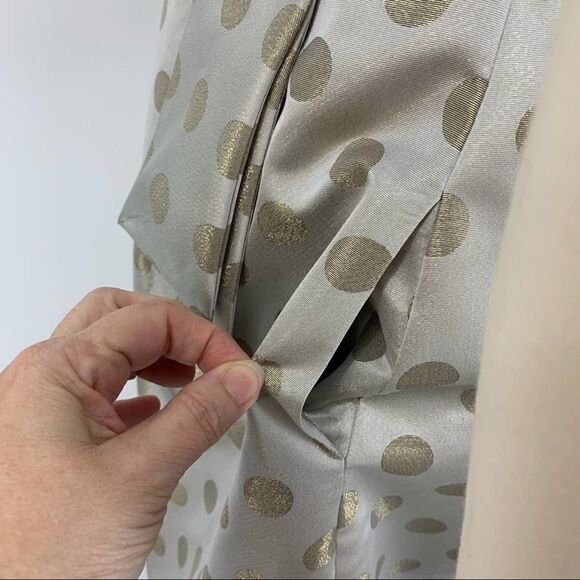 ELIZA J Embellished Strapless Metallic Satin Party Bridesmaid Dress Size 6 New - Picture 8 of 13